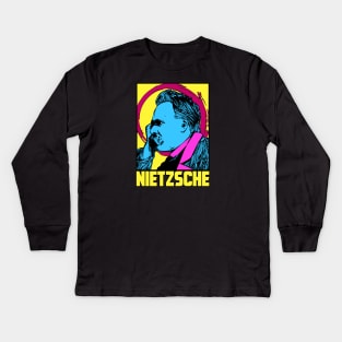 NIETZSCHE RETRO Kids Long Sleeve T-Shirt